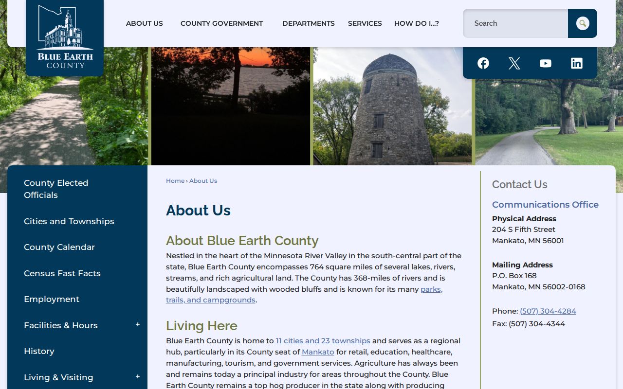 Blue Earth County court docket county context and local records access