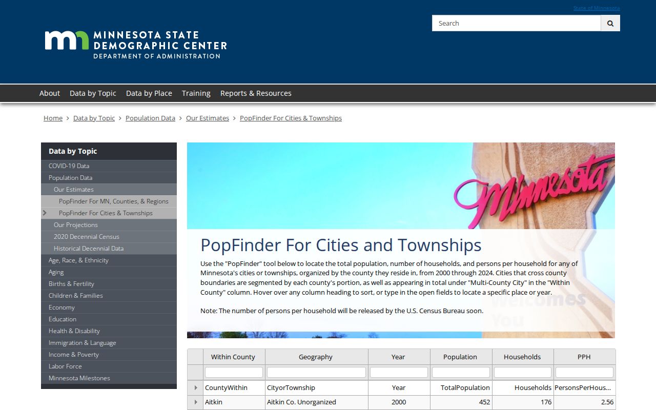 Mankato court docket population context from Minnesota PopFinder